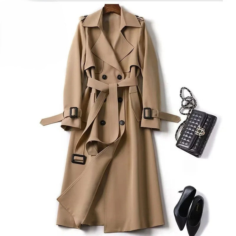 Amelie - Long Trench Coat for Ladies